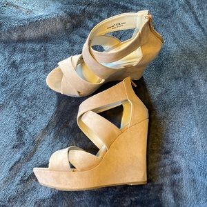 Suede Blush Wedges
